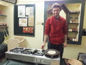 Aaron making chapati