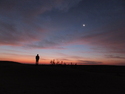 Aaron waiting for the sunrise