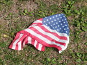 American flag from the side of the highway
