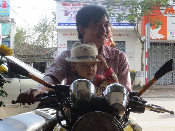 Awesome kid on a motorcycle