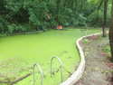 Bottom of nasty old waterslide
