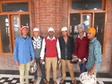 Boys outside dining hall