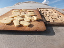 Cheese drying on ger roof