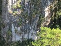 In the lower you can see coffins hanging off the cliff