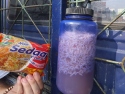 Cooking noodles in a nalgeen in the sun in the back of a truck