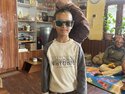 Aabhash's youngest son wearing my sunglasses