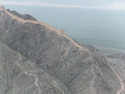 Distant overhanging wall