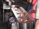 Flames for lighting temple incense