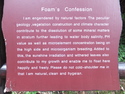 Foams confession