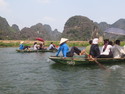 Foot rowing at trang an