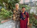 Ganga Bahadur and his wife in their garden