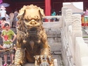 Golden mother guard lion