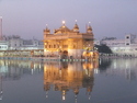 Golden temple at dusk