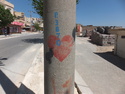 Heart on a post