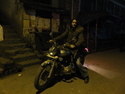 Joshua on his motorcycle