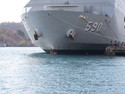 Kids playing on warship