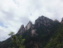 Looking up at huangshan
