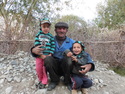 Man and his daughters