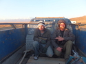 Me and edson in the back of a truck