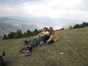 Me and guide in pasture on haba mountain