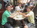 Me and ken tearing some bread