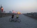 Me and match on top of xian city wall