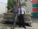 Me and thaos father with root over rock bonsai