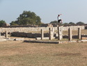 Me balancing on a stone pillar