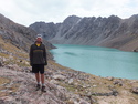 Me by mountain top lake at karakol