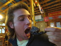 Me eating a chicken head off of it's own foot