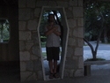 Me in coffin doorframe
