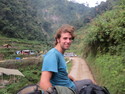 Me on the roof of a jeepney on the way from batad to banaue