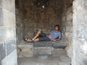 Me reclining in prambanan temple
