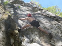 Me rock climbing
