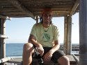 Me sitting in surf shack