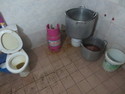Meat in nasty bathroom