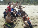 Merman on sawarna beach