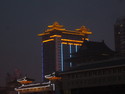 Modern building with old looking roof in xian