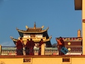 Monks on monastery