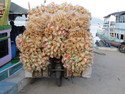Motor bike with lots of krupuk