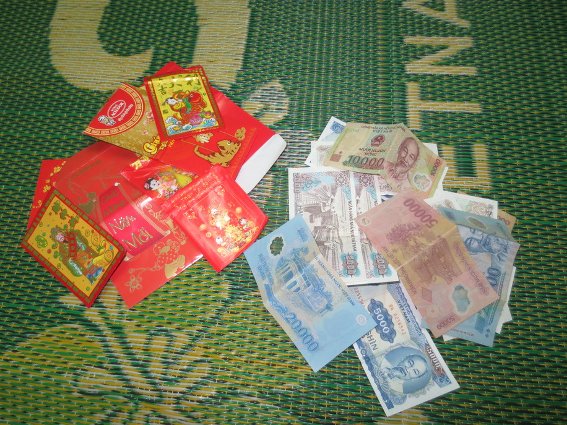 All the lucky money I received for Tet