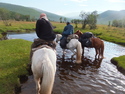 Our first horseback river crossing