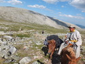Our guide going over a pass