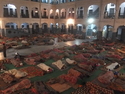 People sleeping in courtyard
