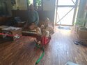A ribbon ride across the floor
