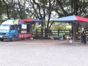 Roadside karaoke van