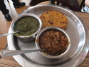 Sarson de saag and eggplant dish