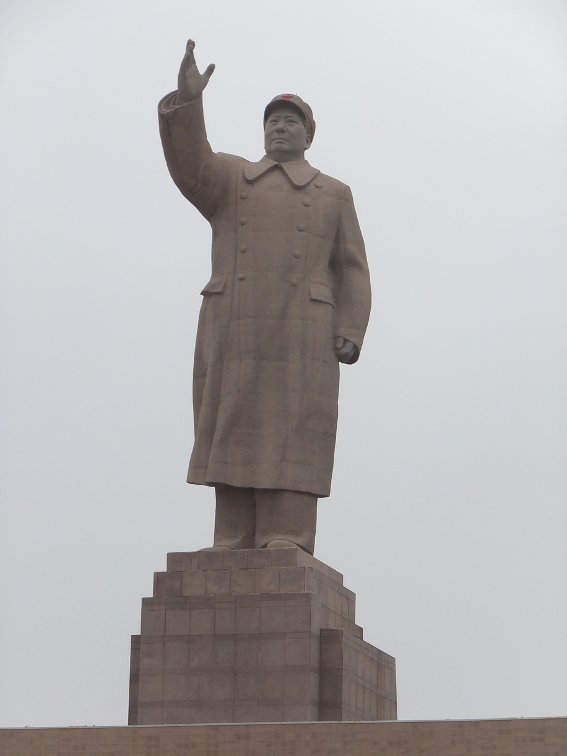 Large statue of Mao in China's politically tense Kashgar