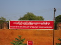 Sign outside the royal palace in mandalay