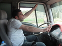 Singing truck driver